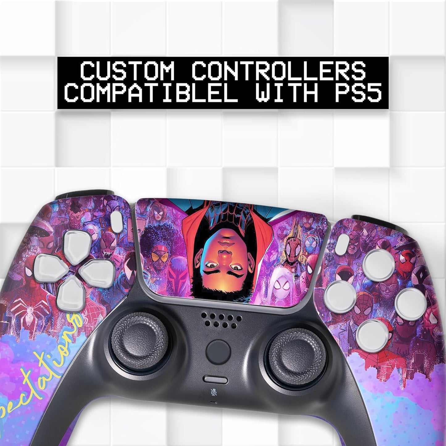 BCB Controller Customised for PS5 Controller Wireless. Original Playstation 5 Controller Compatible with Custom PS5 Remote Control Console. Customized with Permanent Hydro-dip Printing (Not a Skin)