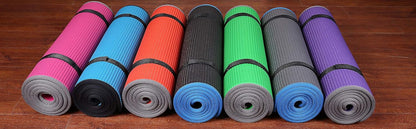 BalanceFrom All-Purpose 2/5-Inch (10mm) Extra Thick High Density Anti-Slip Exercise Pilates Yoga Mat with Carrying Strap