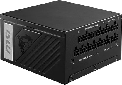 MSI MAG A650BN 650W 80+ Bronze Power Supply, DC-DC Circuit Design, 120 mm Fan Size, Active PFC, 100-240Vac, ATX - Black - CaveHubs