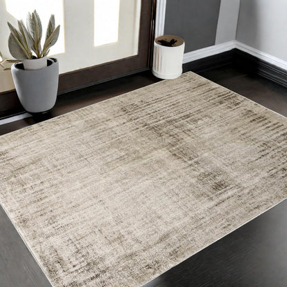 Calore Abstract Area Rugs Modern Carpet Soft Living Room Rug Large Washable Shaggy Rugs for Living Room Bedroom Dining Room Indoor Home Decor (Abstract Beige Grey/Light Brown, 120 x 160 cm)