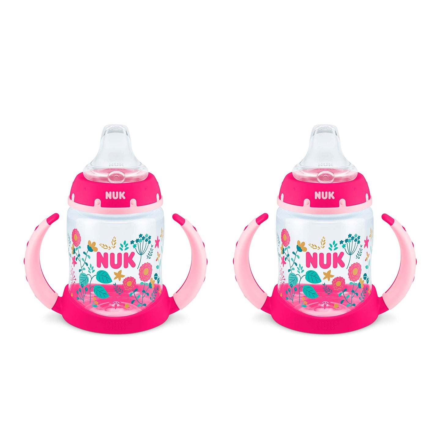 NUK Large Learner Cup, 10 oz, 2 Pack, 9+ Months, Timeless Collection, Amazon Exclusive, 70013, 2 Count (Pack of 1)