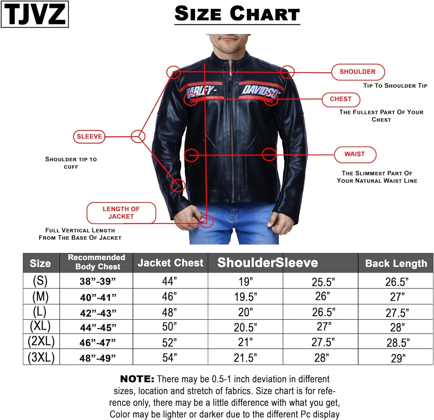 TJVZ leather jacket for men