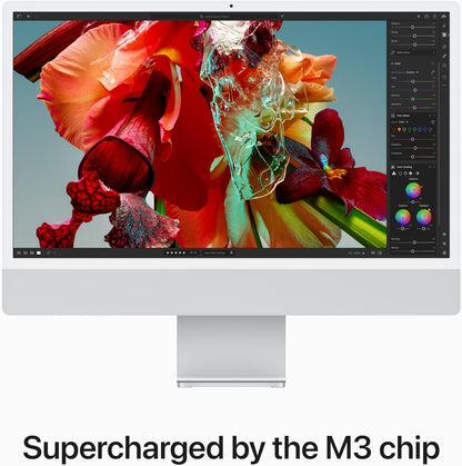 Apple 2023 iMac (24-inch, Apple M3 chip with 8‑core CPU and 10‑core GPU, 8GB Unified Memory, 512GB) - Silver; English - CaveHubs