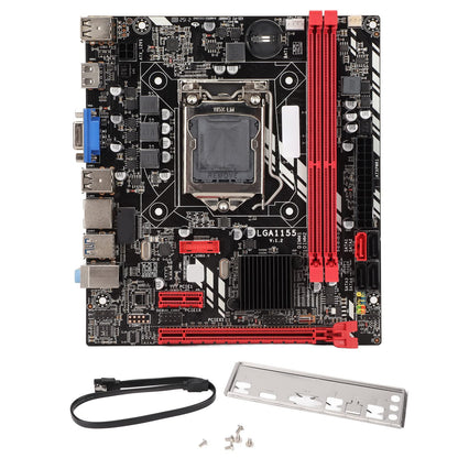 LGA1155 DDR3 Motherboard, B75M Desktop Computer M ATX Motherboard with 2 DDR3 Slots, Up to 16G Memory, Gaming Motherboard Support i3 i5 i7 Pentium Xeon Processor