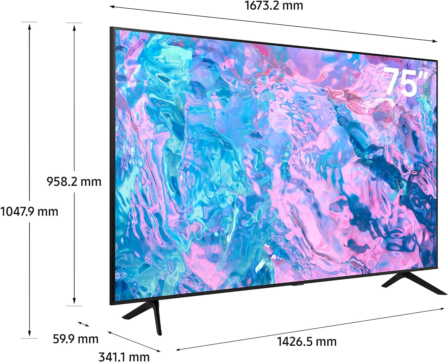 Samsung 55 Inch TV Crystal UHD Crystal Processor 4K Hub - UA55CU7000UXZN (2023 Model)