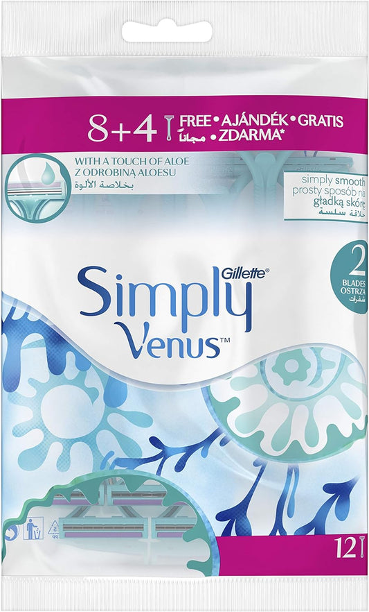 Gillette Simply Venus 2 Disposable Razor 12 count