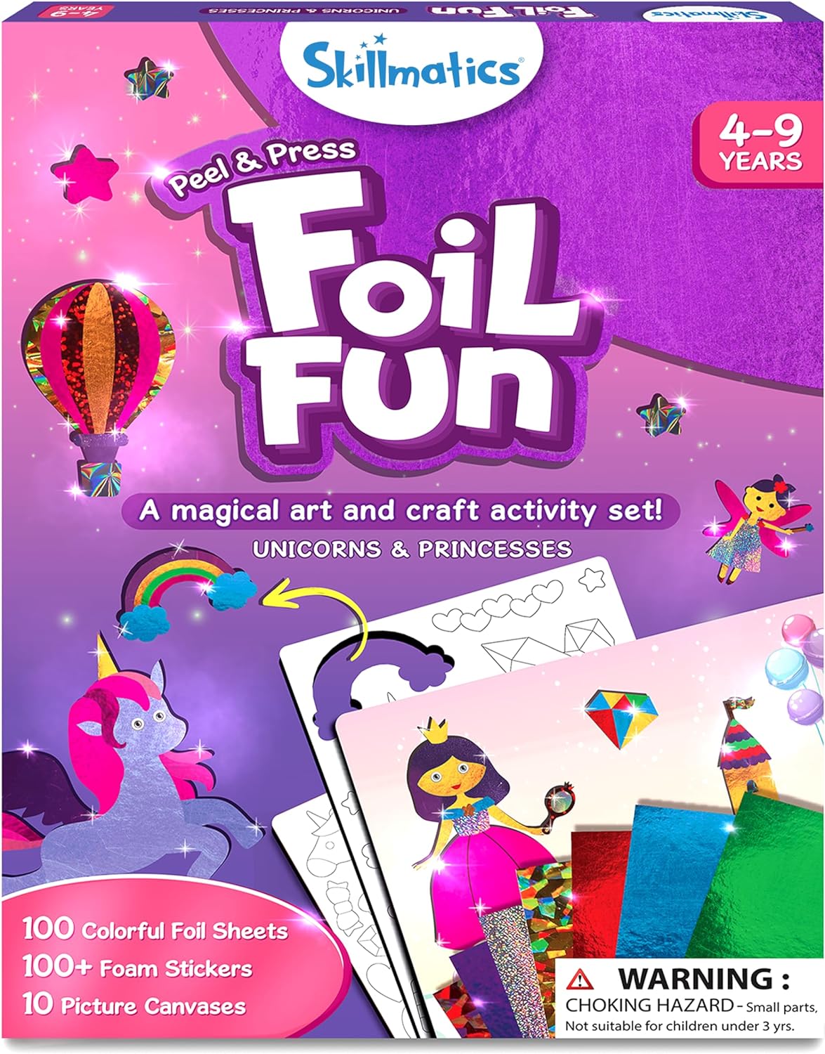 Skillmatics Art & Craft Activity - Foil Fun Space, No Mess Art for Kids, Craft Kits & Supplies, DIY Creative Activity, Gifts for Boys & Girls Ages 4, 5, 6, 7, 8, 9, Travel Toys