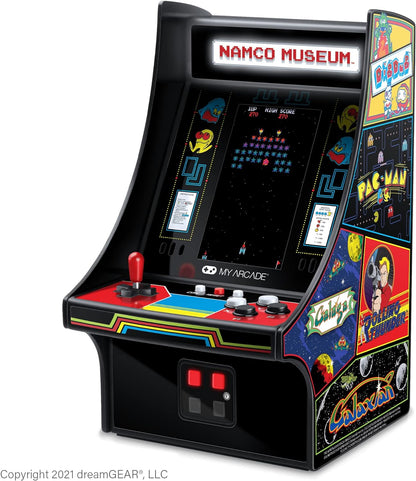 My Arcade Mini Player 10 Inch Arcade Machine: 20 Built In Games, Fully Playable, Pac-Man, Galaga, Mappy and More, 4.25 Inch Color Display, Speakers, Volume Controls, Headphone Jack, Micro USB Powered