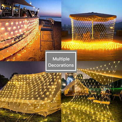 BPA® Net Lights Outdoor Mesh Lights 3M x 2M 204 LED Wedding Lights, Waterproof Net Lights for Party, Garden, Patio, Backyard, Bush, Fence, Wall, Ramadan, Diwali, Christmas, Holiday Decoration