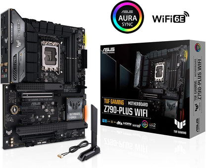 ASUS TUF Gaming Z790-Plus WiFi LGA 1700(Intel®12th&13th Gen) ATX Gaming Motherboard(PCIe 5.0,DDR5,4xM.2 Slots,16+1 DrMOS,WiFi 6,2.5Gb LAN,Front USB 3.2 Gen 2 Type-C®,Thunderbolt 4(USB4),Aura RGB)