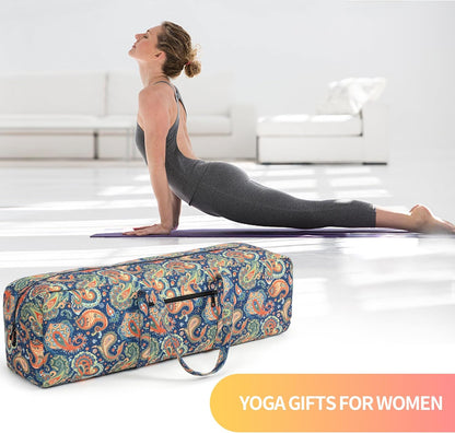 BOULDER BEE | Yoga Mat Bag | Large Yoga Mat Carrier with Wet Pocket | Yoga Gifts | Gym Tote Bag for Women