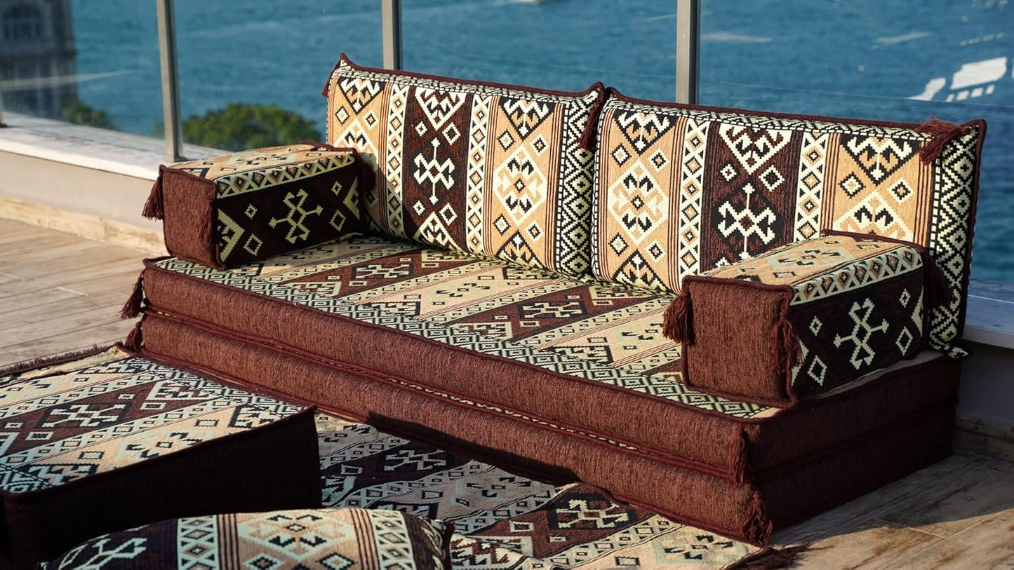 Sofas and Loveseat, Arabic Majlis, Pallet Sofa Sectionals, Turkish Sofa Set, Arabic Sofa Floor Cushions, Floor Pillows, Bench Cushions (Sofa + Rug)