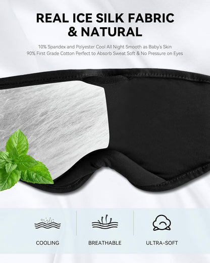 MUSICOZY Sleep Headphones Bluetooth 5.2 Headband Sleeping Eye Mask for Mom Women Men Wireless Music Earbuds Earphones for Side Sleepers Built-in HD Speakers Cool Gadgets Unique Gifts