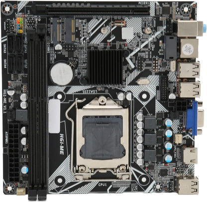 H61 ME Mini ITX Motherboard, DDR3 LGA 1155 PC Mainboard Support NVME M.2 WiFi M.2 Bluetooth VGA + HD USB Gaming Mainboard