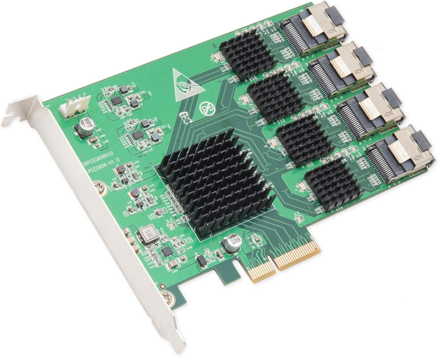 I/O Crest 4 Port SATA III PCI-e 2.0 x1 Controller Card Marvell 9215 Non-Raid with Low Profile Bracket SI-PEX40064