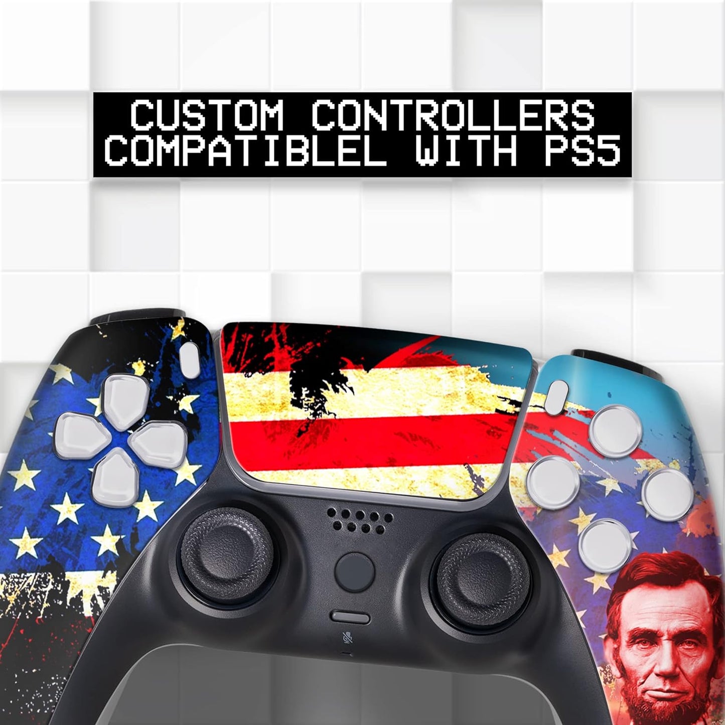 BCB Controller Customised for PS5 Controller Wireless. Original Playstation 5 Controller Compatible with Custom PS5 Remote Control Console. Customized with Permanent Hydro-dip Printing (Not a Skin)