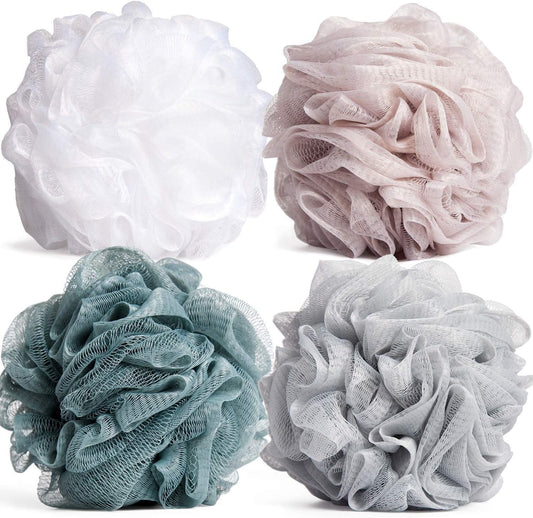 Loofah Sponge - Pack of 8 Shower Puffs - Eco-friendly Body Scrubber Unisex - Mix Color Loofah Sponge - Aliza