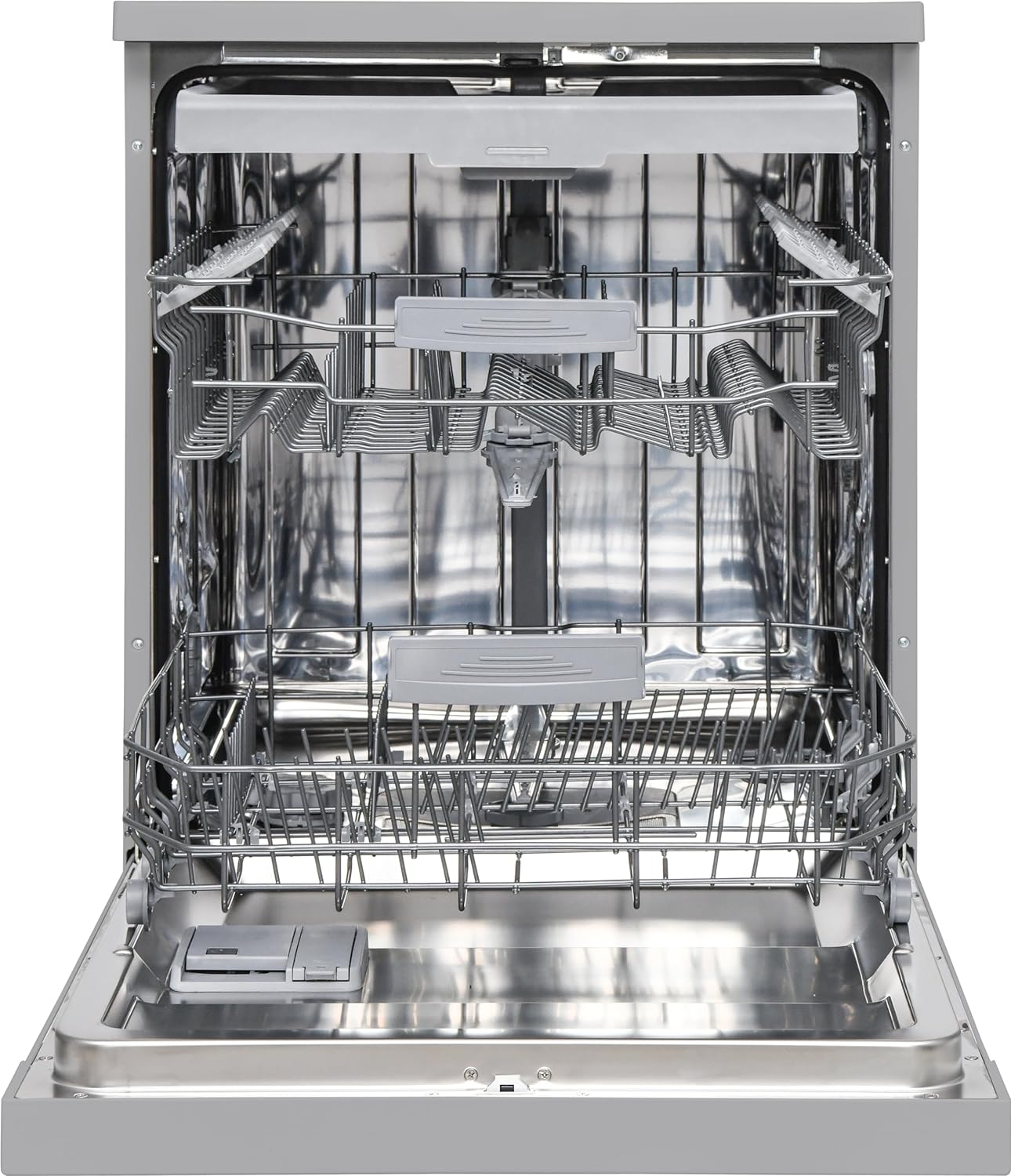 Bompani 15-Place Setting Dishwasher - Premium Inox Finish, Turbo Fan, 8 Programs, LED Display, Overflow Protection, 4-Star Energy Rating, One-Year Warranty - BO5021ST Silver