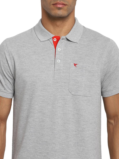 Deniklo Men's Polo Collar T-Shirt with Pocket & Logo DK 225