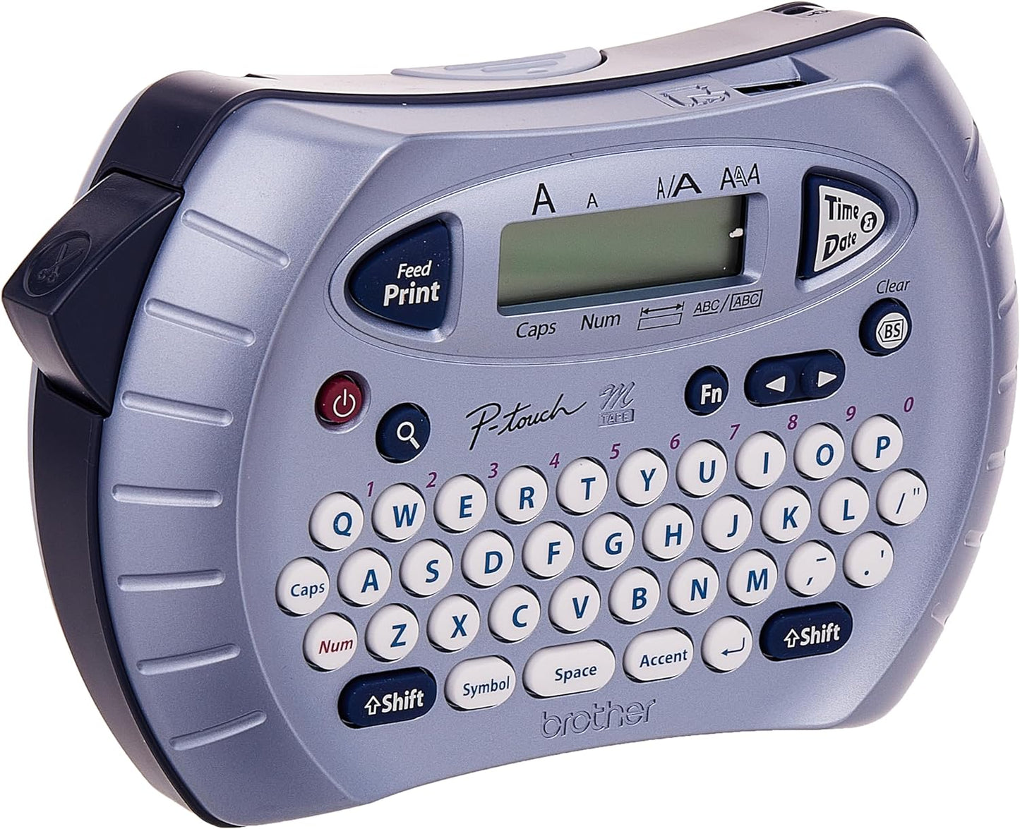 Brother P-touch Label Maker, Personal Handheld Labeler, PT70BM, Prints 1 Font in 6 Sizes & 9 Type Styles, Two-Line Printing, Silver