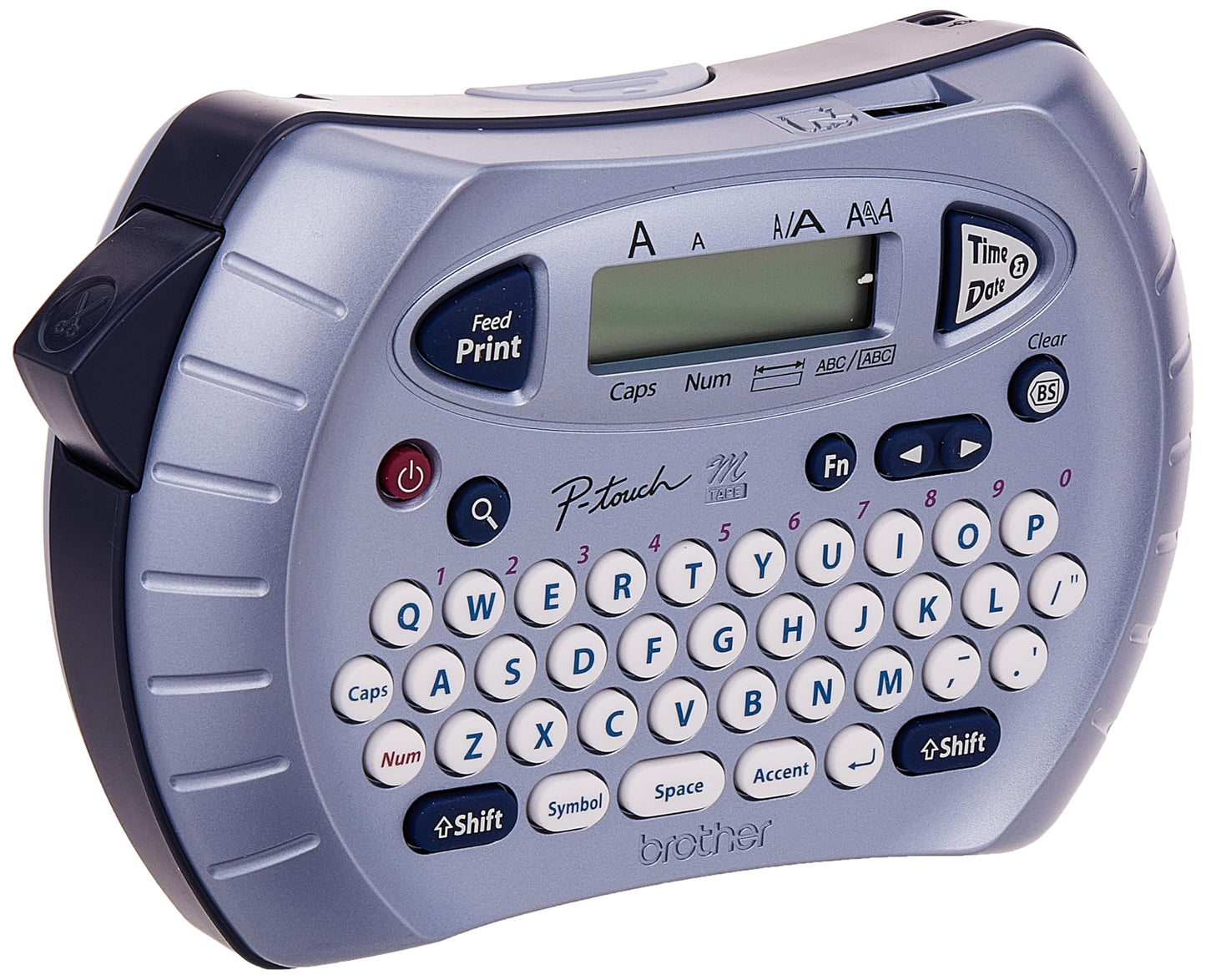 Brother P-touch Label Maker, Personal Handheld Labeler, PT70BM, Prints 1 Font in 6 Sizes & 9 Type Styles, Two-Line Printing, Silver