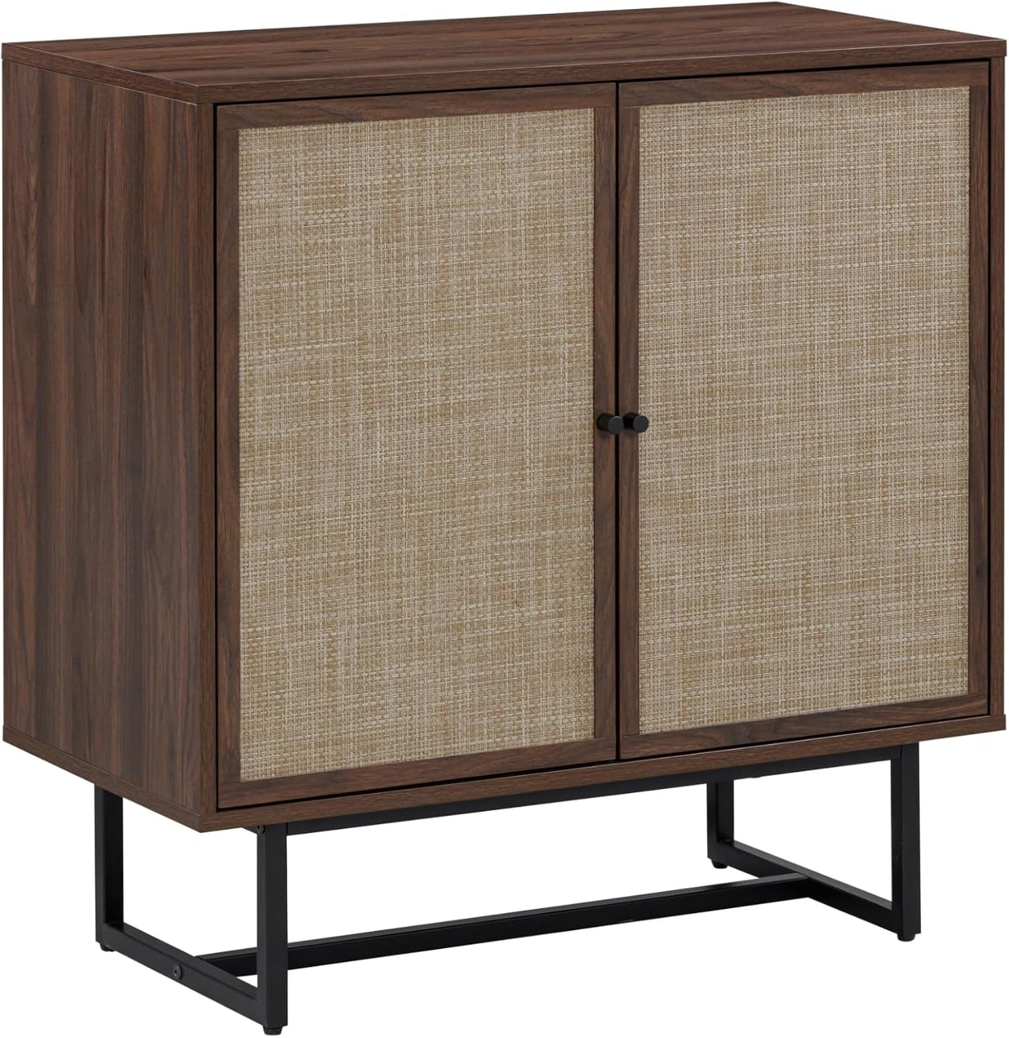 Nathan James Accent Boho Modern Free Standing Buffet Sideboard Hallway, Entryway, Dining Living Room, 1 Storage Cabinet, Beacon - Light Brown