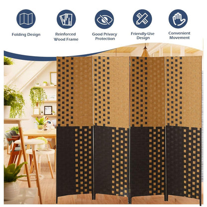 MOMENT Foldable Movable Stretch Room Divider, [200 x 180cm] Fully Hand-woven Entrance Partition, Suitable for Office, Bedroom, Living Room, Hotel Room Wall,[ Color : White]