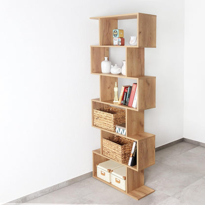 RICOO WM071-WM Shelf 129 x 70 x 25 cm, Standing Shelf, White Matt, Wooden Bookcase, Wall Shelf, Small Shelf, Shelves & Shelves, Narrow Shelf, Office Bookshelves, Small Shelf, Small Office Shelf