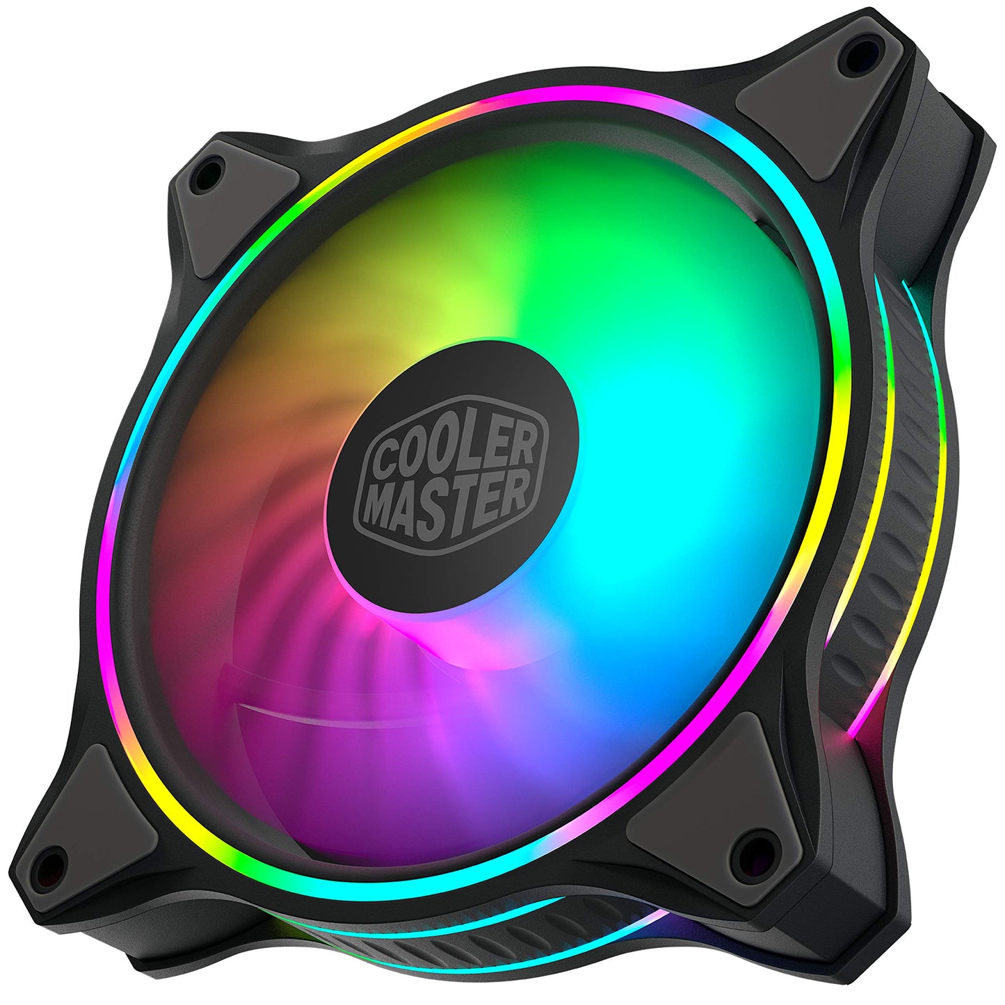 Cooler Master MasterFan MF120 Halo ARGB - Dual Ring Addressable RGB Lighting, Case and Cooling Hybrid Fan Blade Design with Jam Sensor Protection and Vibration Dampening Frame - 120 mm