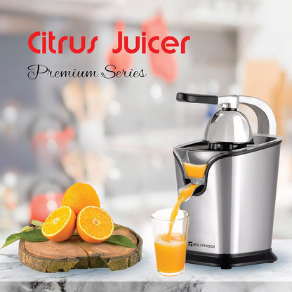 Muller Koch MK-6051 Citrus Juicer (160W, Stainless Steel, Quiet Motor)