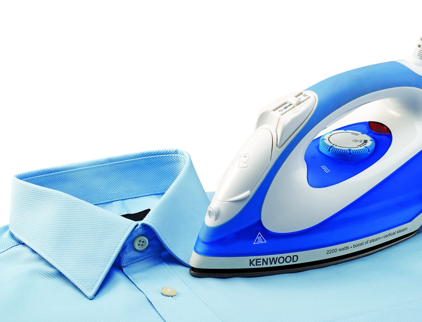 Kenwood Steam Iron 2100W With Ceramic Soleplate, Anti-Drip, Self Clean, Continuous Steam, Burst, Spray Function Stp50.000Wo White/Orange