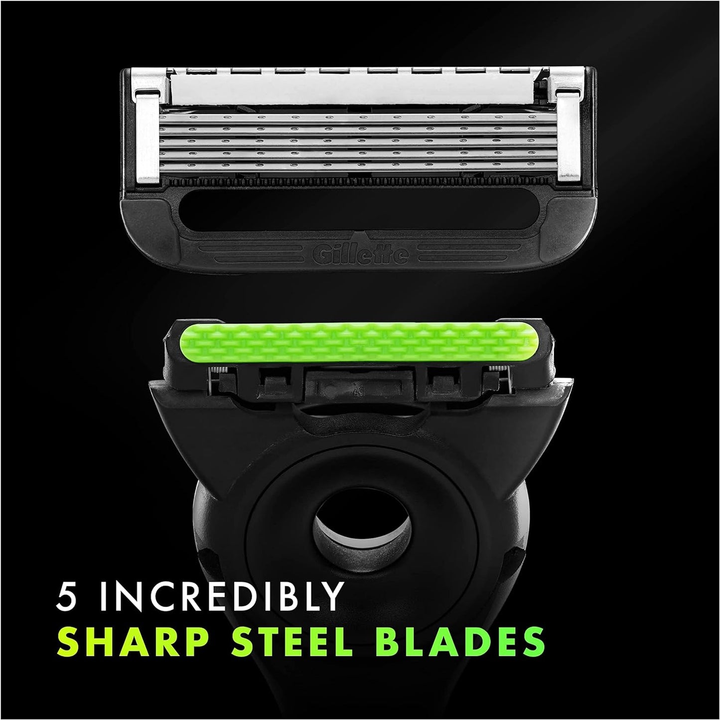 Gillette Labs Men's Razor + 8 Razor Blade Refills with Exfoliating Bar, Includes Premium Magnetic Stand & Travel Case