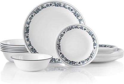 Corelle 18-Piece Chip Resistant Classic Collection Dinnerware Set, Service for 6 18-Piece 1134331