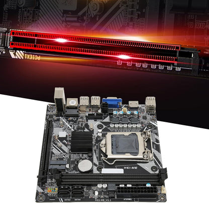 H61 ME Mini ITX Motherboard, DDR3 LGA 1155 PC Mainboard Support NVME M.2 WiFi M.2 Bluetooth VGA + HD USB Gaming Mainboard