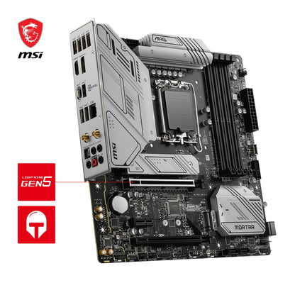 MSI PRO B760-P WIFI DDR4 Motherboard, ATX - Supports Intel 12th & 13th Gen Core Processors, LGA 1700 - DDR4 Memory Boost 5333+MHz/OC, PCIe 4.0 x16 Slots, M.2 Gen4 Slots, 2.5G LAN, Wi-Fi 6E