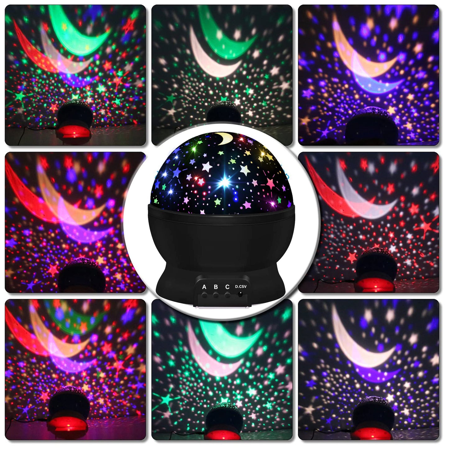 HONGID Night Lights for Kids,Star Light Projector Kids Room,Glow in The Dark Stars,Christmas Xmax Birthday Gifts Kids,Light Lamp Sensory Aesthetic Room Decor