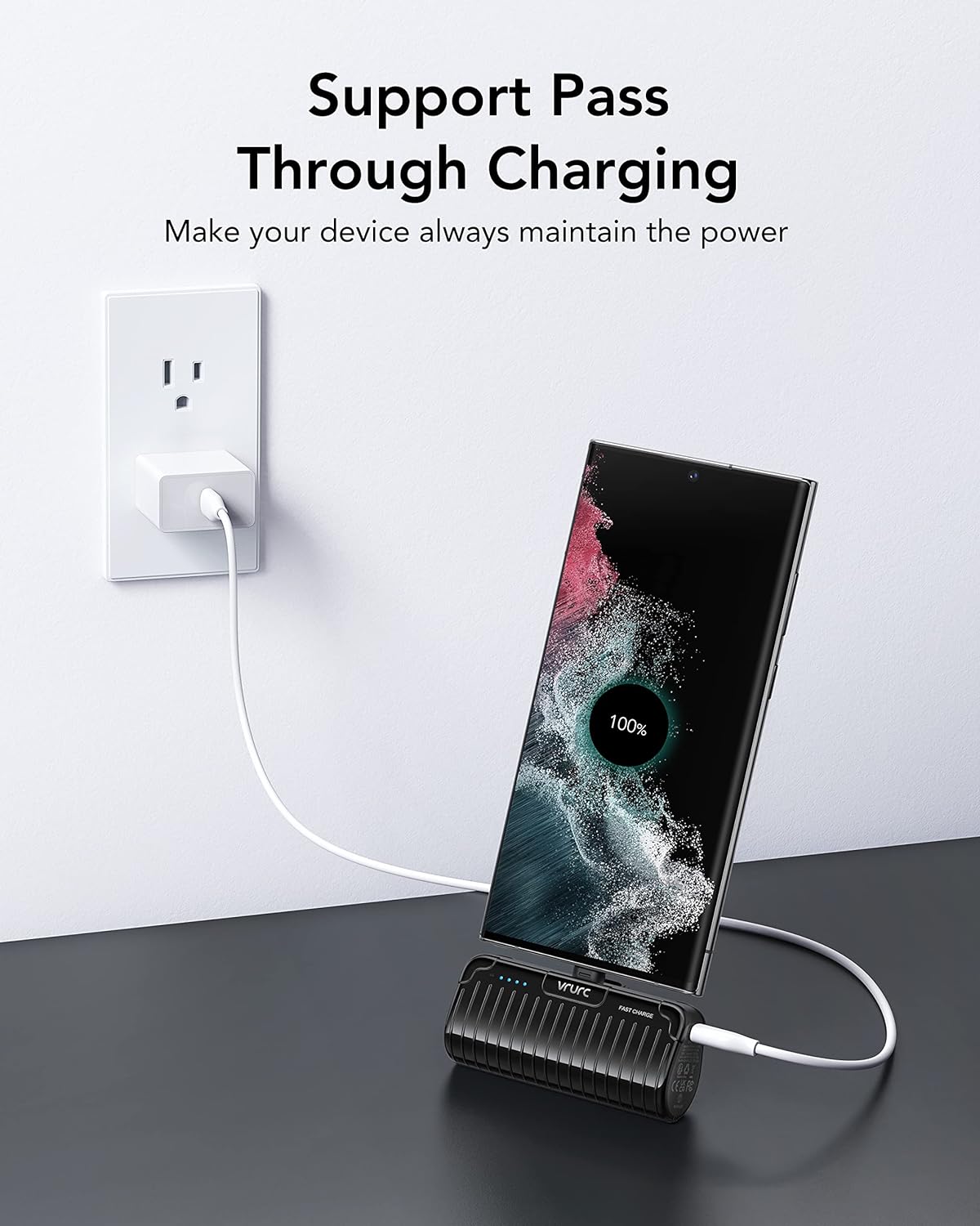 Mini Portable Charger,VRURC 5000mAh USB C Power Bank PD 20W Fast Charging, Compact Battery Pack Compatible with Samsung Galaxy S22/S20/S10/S9/S8/Note 20/10/9/8,Google Pixel,LG - CaveHubs