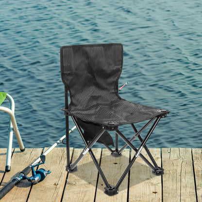 Folding Camping Chair with Carry Storage Bag，Portable Lightweight Foldable Beach Chair Backpacking Chair for Fishing, BBQ, Beach, Travel, Picnic,Hiking，Thicken 600D Oxford，Hold Up to 200lbs (Black)