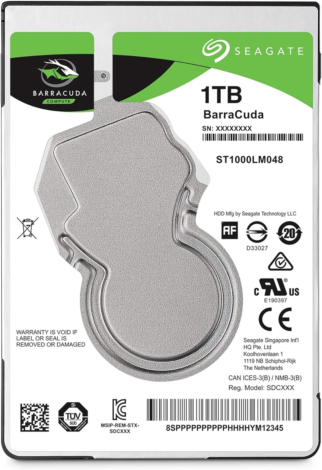 Seagate Barracuda 2 TB internal Hard Drive HDD, 3.5 Inch, 7200 U/Min, 256 MB Cache, SATA 6 Gb/s, Modellnr.: ST2000DM008