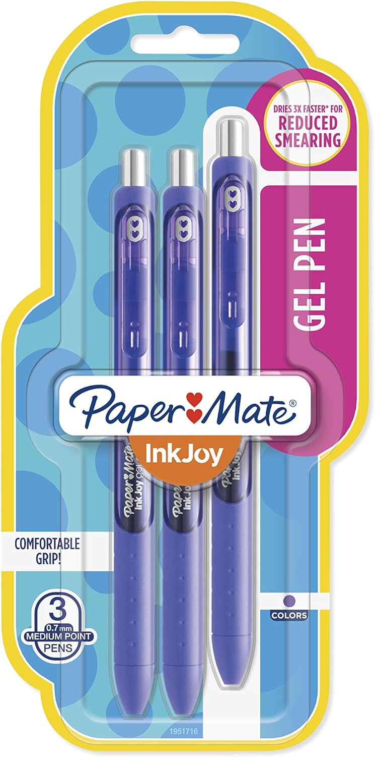 Paper Mate Inkjoy Gel Retractable Pen, 0.7Mm, Ink, Pack Of 14, Assorted (1951636)