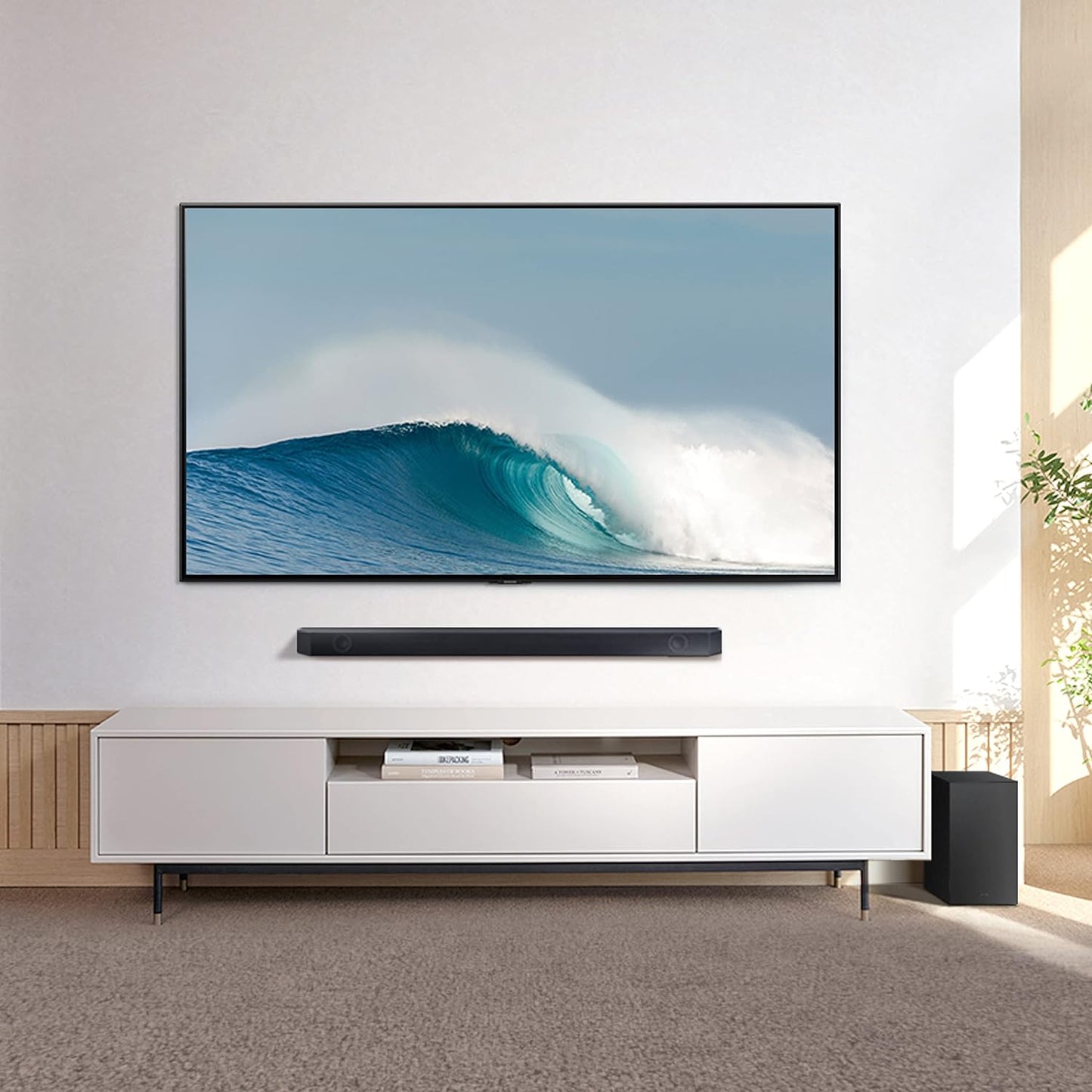 Samsung 3.1Ch Wireless Soundbar with Dolby Digital/DTS Virtual:X In Built Subwoofer Bluetooth Connectivity - HW-B650/ZN