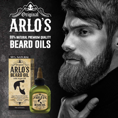 Arlo's 99% Natural Original Beard Oil Pro-growth Growth Enhancer, 2.5 Fluid Ounce