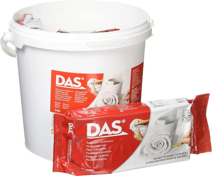 DAS White Air-Hardening Modelling Clay, School pack, 5x1kg, Ideal for Schools and Art Classes