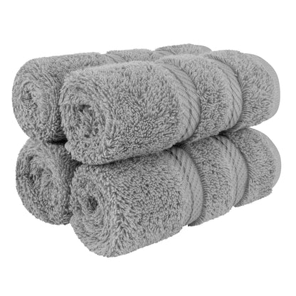 American Soft Linen Bath Linen Sets, 4 Pack Bath Linen Sets for Your Bathroom, Salem Luxury 100% Turkish Soft Twist Cotton, 13 x 13 inches Premium Quality Bath Linen Sets, Black