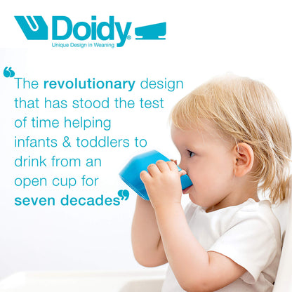 Doidy Cup - Training Sippy Cups for Toddler Cup & Babies - Unique Slanted Design Two Handles Baby Cup - Great Weaning Cup for Milk, Water & Juice - Use from 3-6 Months to Toddler (Purple)