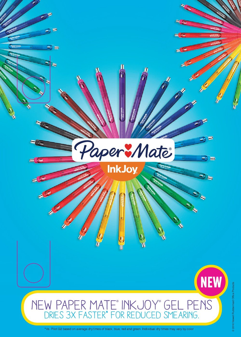 Paper Mate Inkjoy Gel Retractable Pen, 0.7Mm, Ink, Pack Of 14, Assorted (1951636)