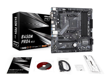 Asrock B450M Pro4 R2.0 AMD B450 Socket AM4 micro ATX