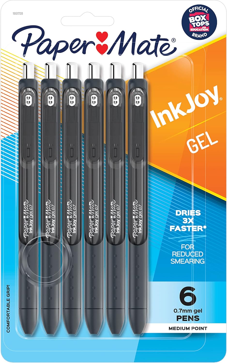 Paper Mate Inkjoy Gel Retractable Pen, 0.7Mm, Ink, Pack Of 14, Assorted (1951636)