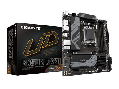 GIGABYTE B550M DS3H AC (AM4 AMD/B550/Micro ATX/Dual M.2/SATA 6Gb/s/USB 3.2 Gen 1/PCIe 4.0/HMDI/DVI/DDR4/Motherboard)