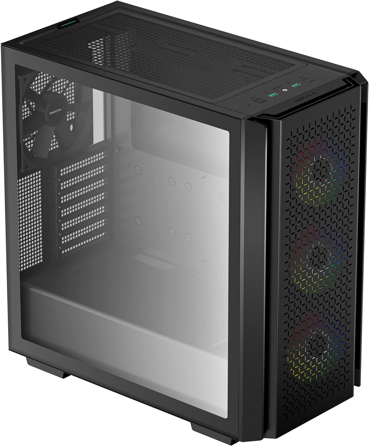 Deepcool MID TOWER CASE CG560 Side window Black MidTower Power supply included No